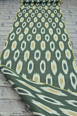 3.0 m Uzbek cotton handmade Ikat fabric/Gray cloth for crafting,upholstery,decor