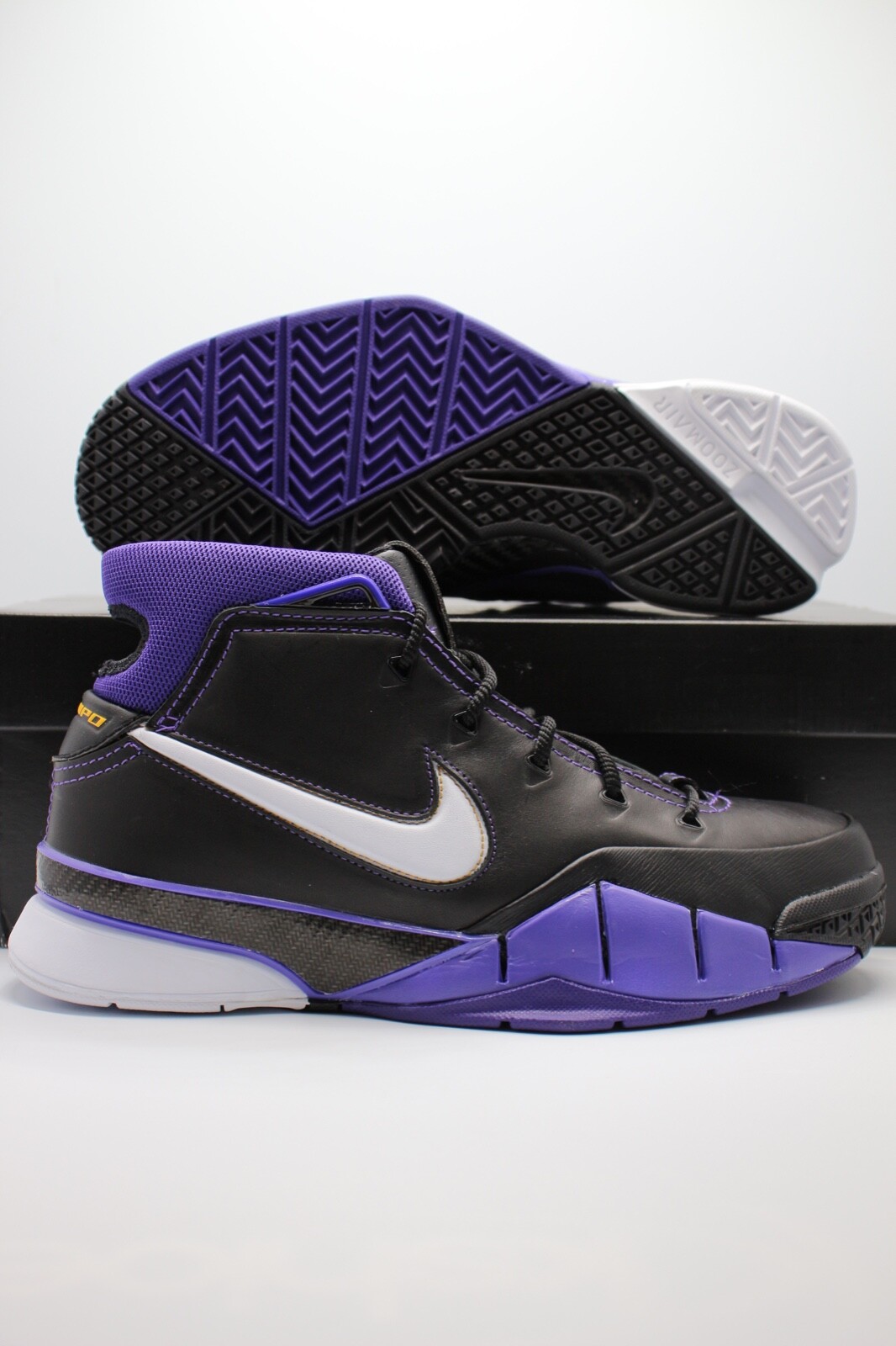 

Мужские кроссовки Nike Kobe 1 Protro Purple Reign Black Out AQ2728-004, размер 10,5, Черный, Nike Kobe 1 Protro