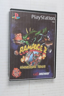 Rampage World Tour (Sony PlayStation 1, 1997, PS1) Authentic, tested/works