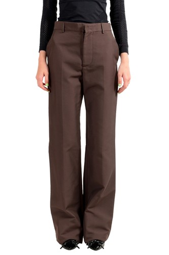 Dsquared2 Women's Dark Brown High Waisted Flat Front Pants