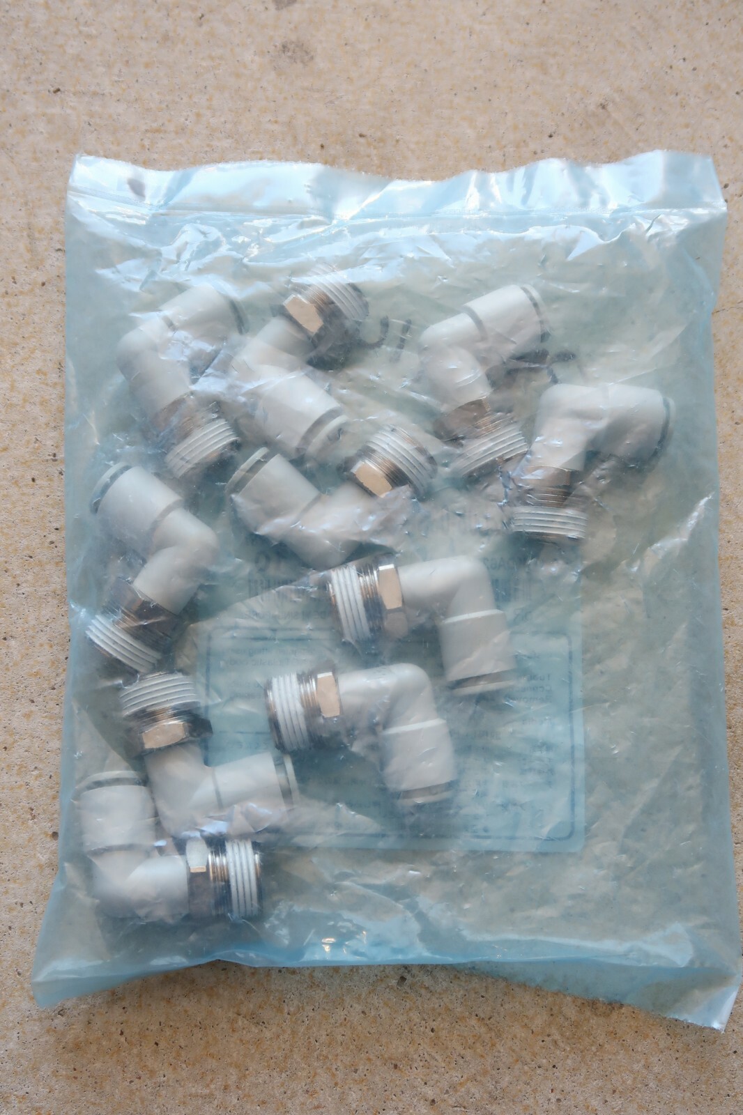 10 new SMC Fittings KQ2L08-03S-X2, 8mm Tube x 3/8