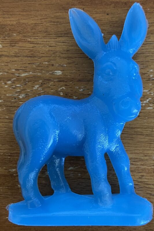 Mold-A-Rama Political Donkey Ass Zoo Souvenir - Democrat Mascot - AQUA BLUE