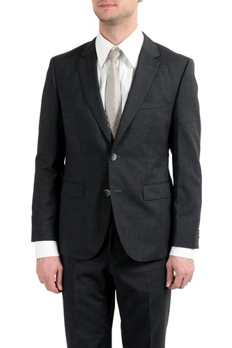 Pre-owned Hugo Boss "c-jeys1/c-shaft1" Men's 100% Wool Gray Two Button Suit