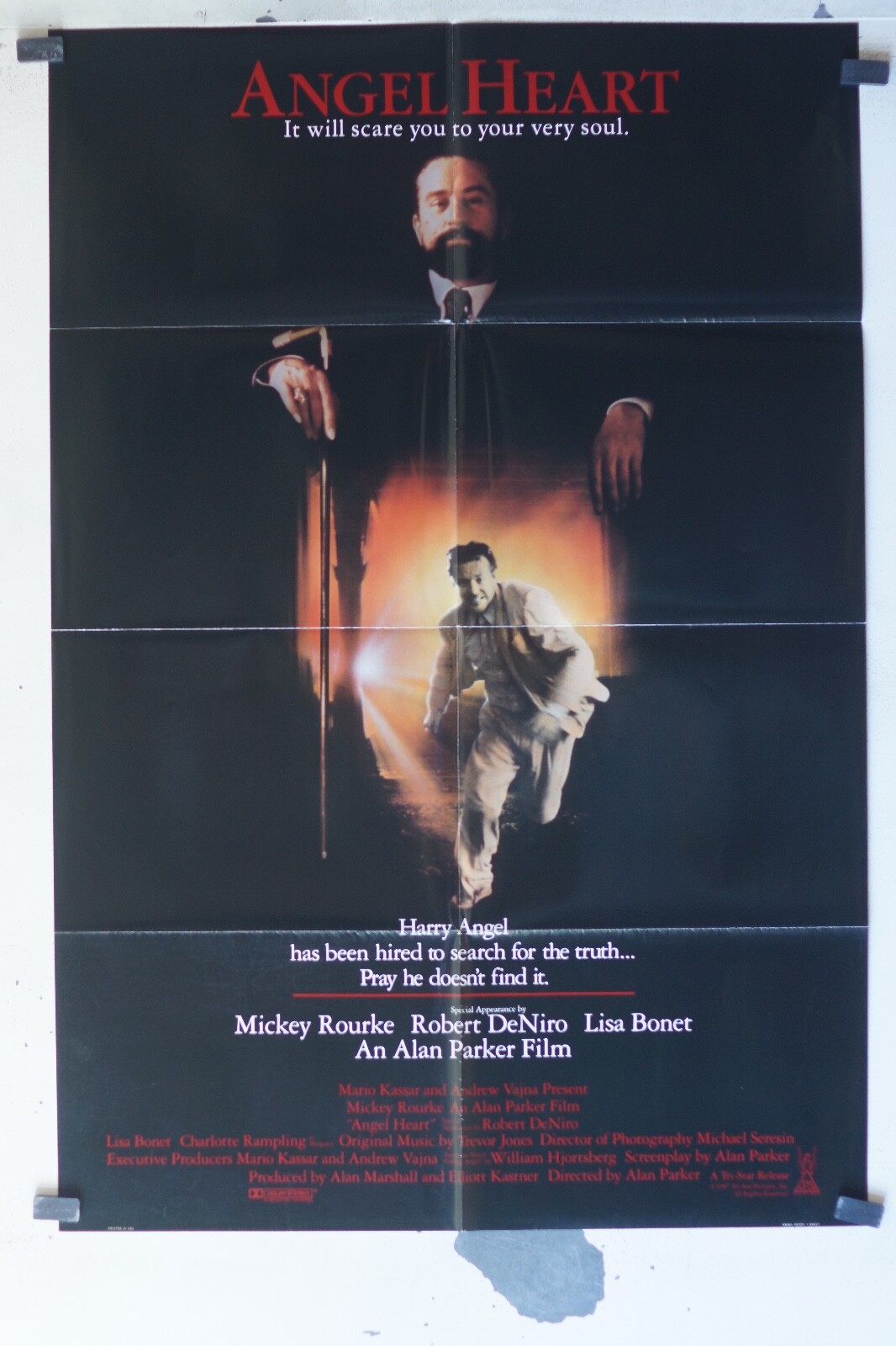 ANGEL HEART ORIGINAL MOVIE POSTER 70x103 Mickey Rourke , Robert de