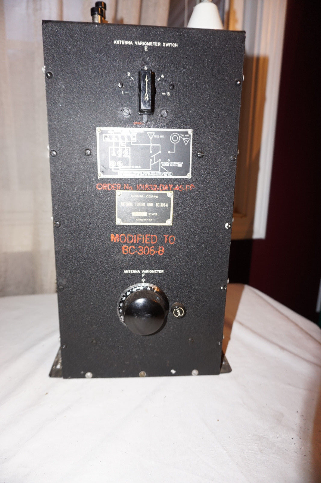 WWII ERA BC-306-B Antenna Tuning Unit FOR BC-375 RADIO BC-306-A HAM