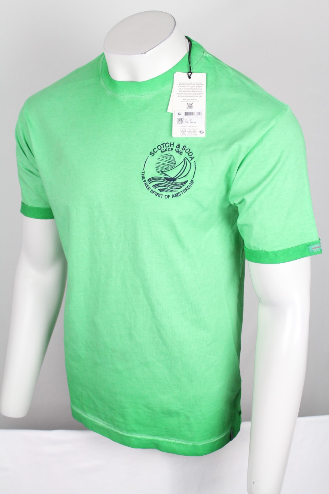 “Scotch & Soda” バックプリントアートワークTシャツ Green バックプリントTシャツ | ストックホルム サーフボード クラブ