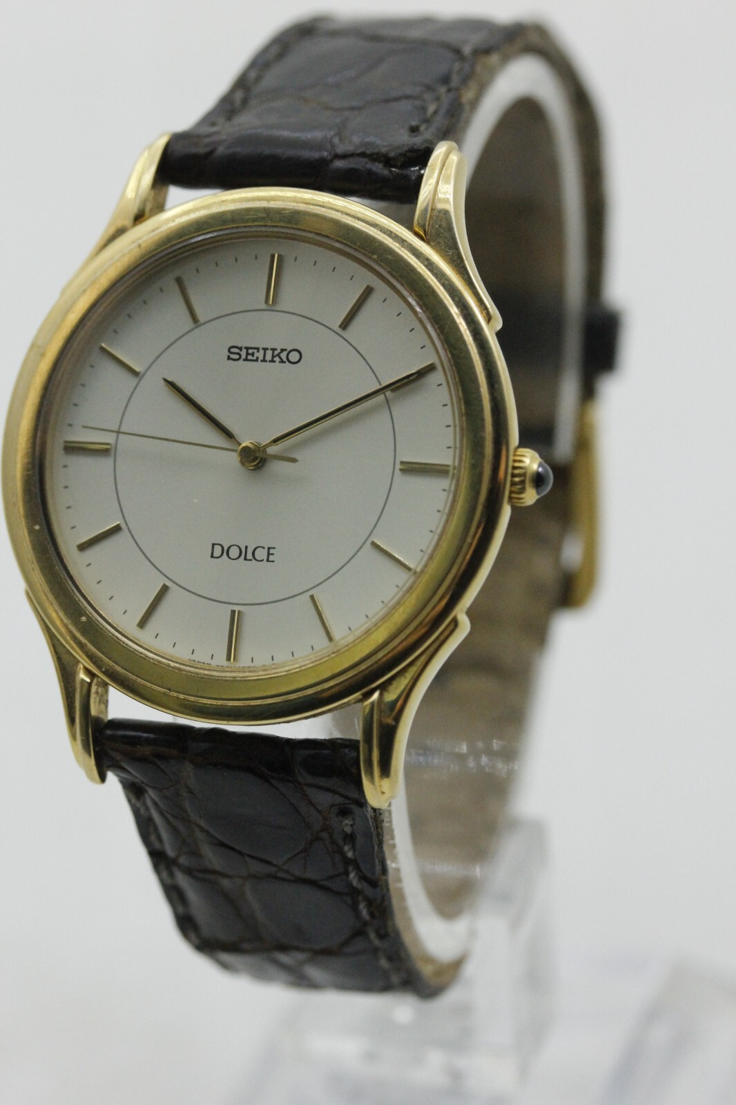 SEIKO Dolce-Exquisite ゴールド レザー