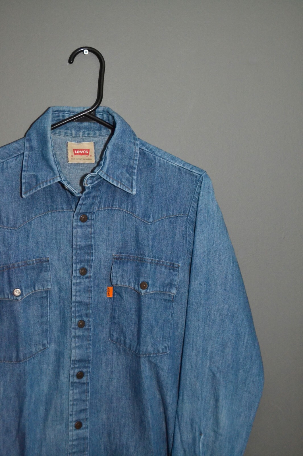 70's VINTAGE Levi's デニムシャツ　ORANGE TAB $_57.JPG?set_id=880000500F