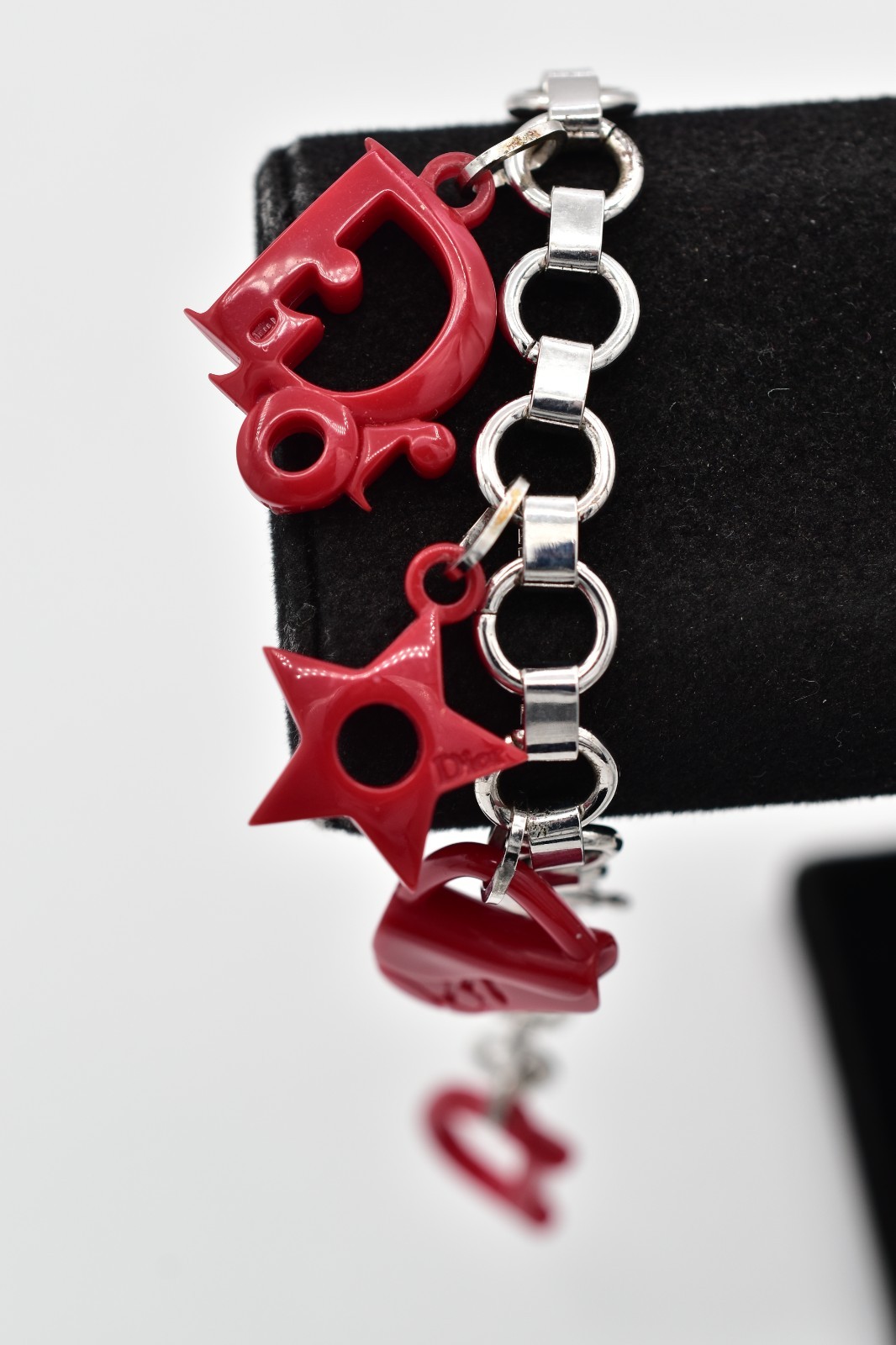アクセサリー archive Christian Dior bracelet logo y2k Christian Dior Vintage Bracelet Silver Tone 1990's Y2K. Pink