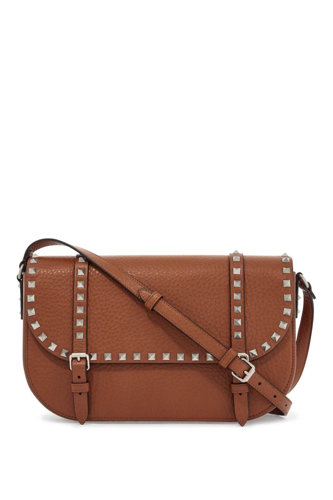 【関税&送料込】Valentino Garavani Brown Leather Studshield $_57.JPG?set_id=8800005007