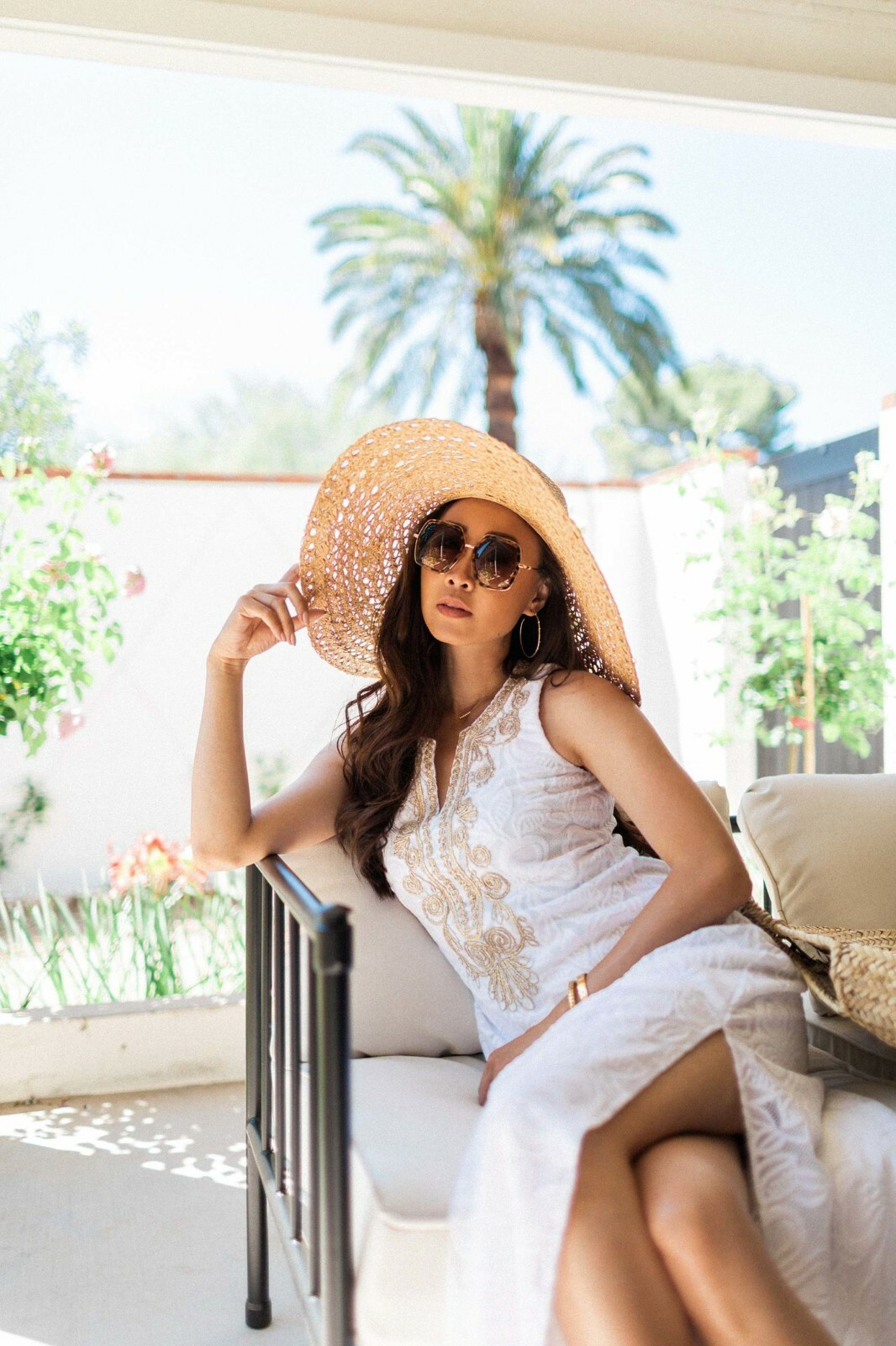 

NEW LILLY PULITZER Платье макси Carlotta из белого золота с вышивкой по бокам  XXS, Белый
