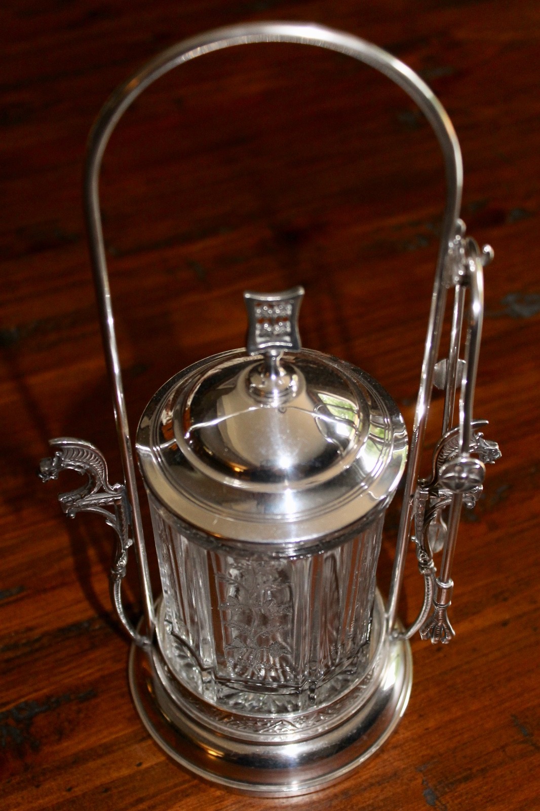 Beautiful Silver Antique Pickle Caster / Cruet          ***FREE SHIPPING***