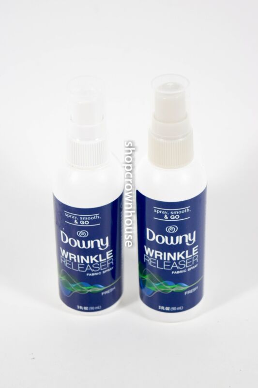 2 Downy Wrinkle Releaser Plus Static Remover Fabric Spray FRESH Scent 3oz