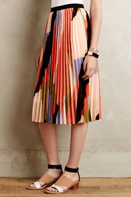 Anthropologie HD In Paris Colorblock Skirt Size 0 D18