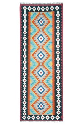 NavaRugs Kelim Teppich 197x72cm Afghan Handgewebt Läufer Wolle Kilim Rug Runner