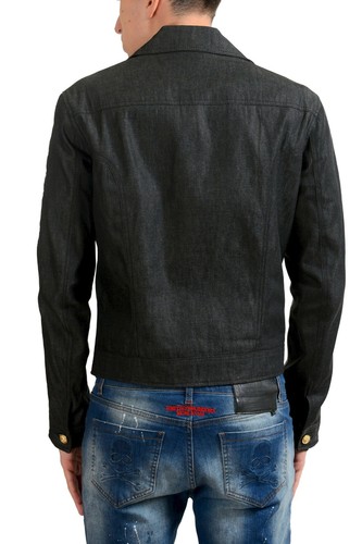 Pre-owned Versace Versus Men's Leather Zip Up Jacket Size 2xs Xs S M Xl In Multicolor