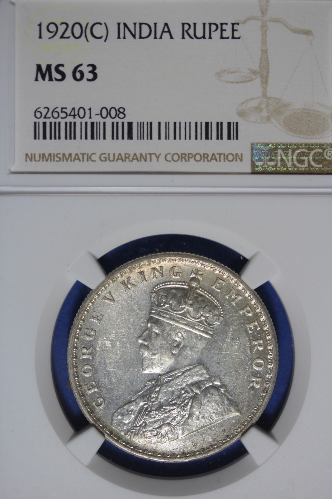 1920(C) NGC MS63 INDIA RUPEE #B49654 | eBay