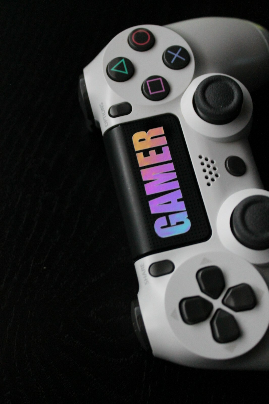 2x GAMER Sticker PS4 Controller PREMIUM Oilslick Aufkleber Folie Touchpad Zocker