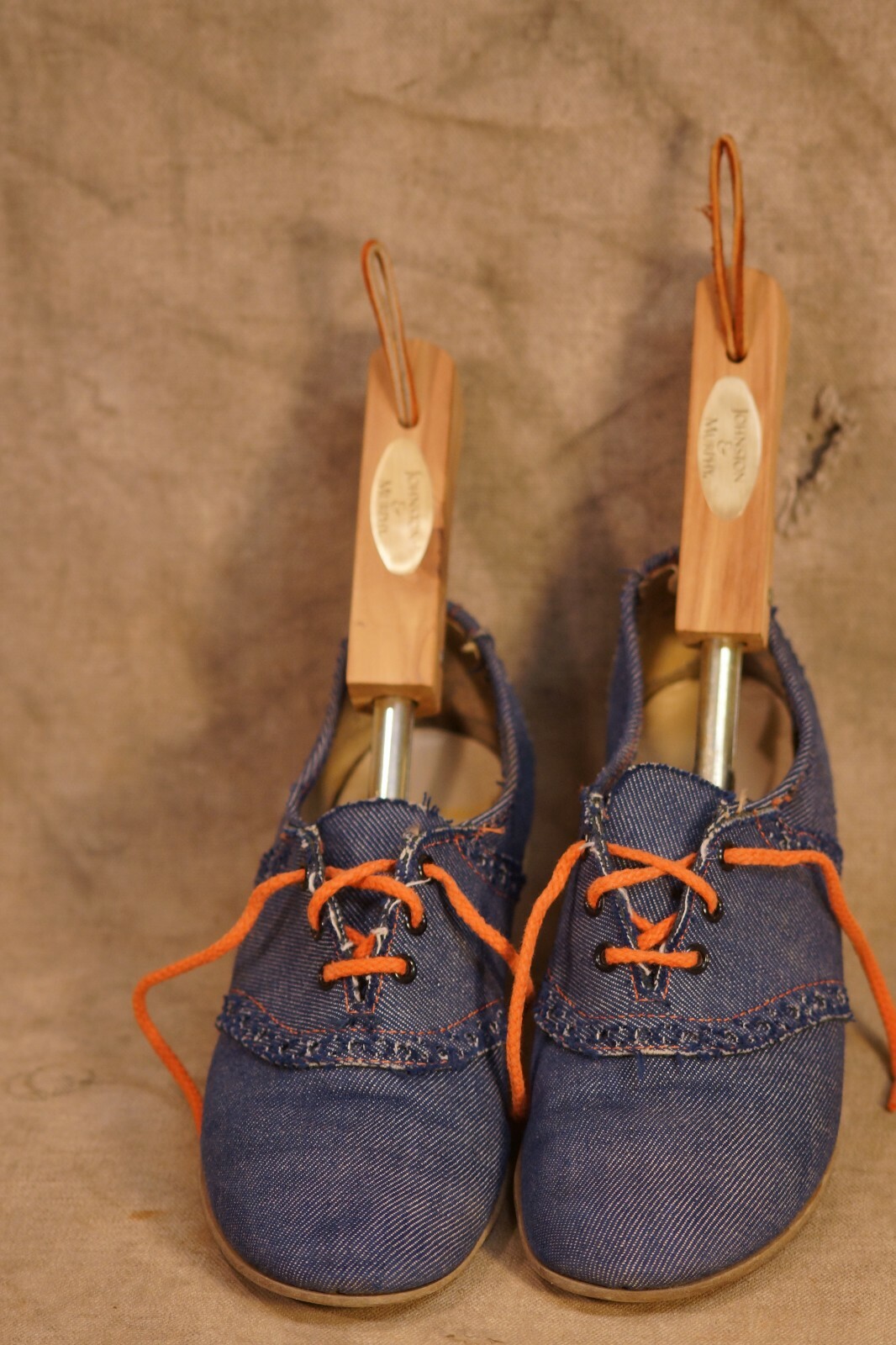 Vintage 1950's-60's Beebe Denim Woman's Bowling Shoes Size 7 RETRO!