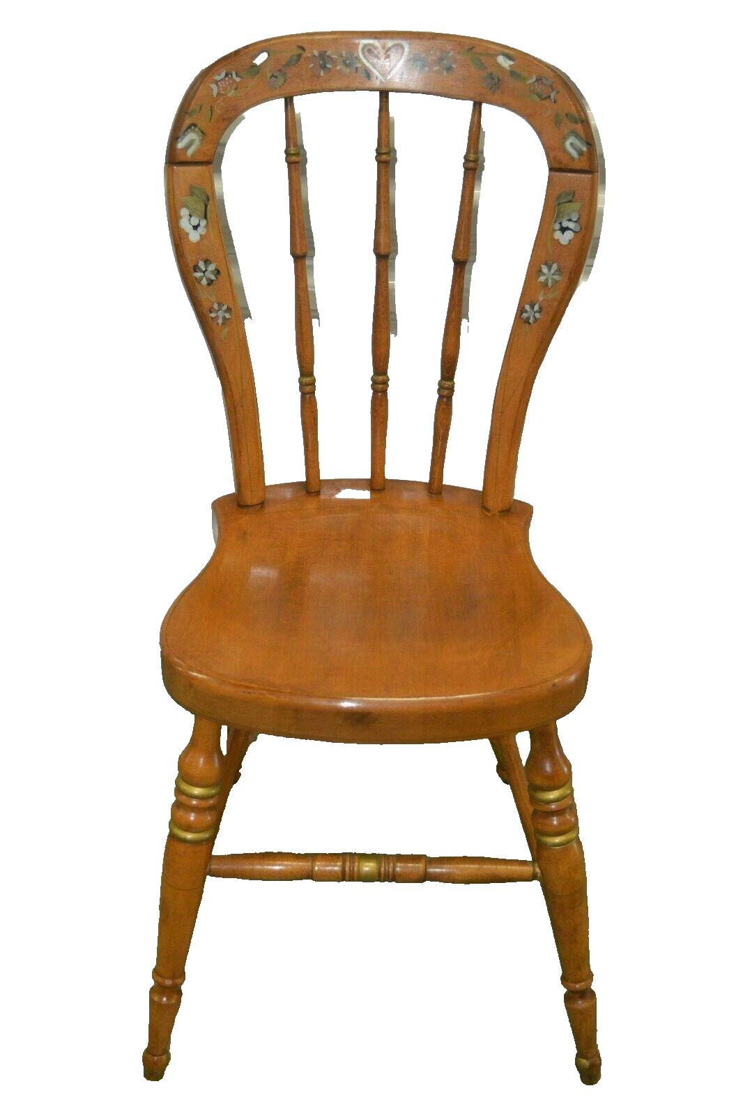 イーサンアレン　フラワーパターン　木製椅子 Ethan Allen Heirloom Farmhouse Chair Hand Decorated