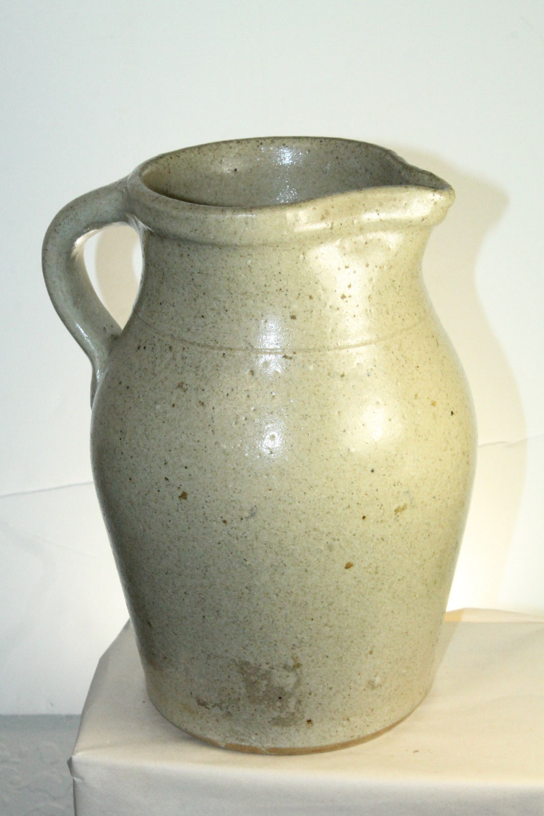 ANTIQUE SOUTH CAROLINA SOUTHERN POTTERY HAND THROWN PITCHER EDGEFIELD ?