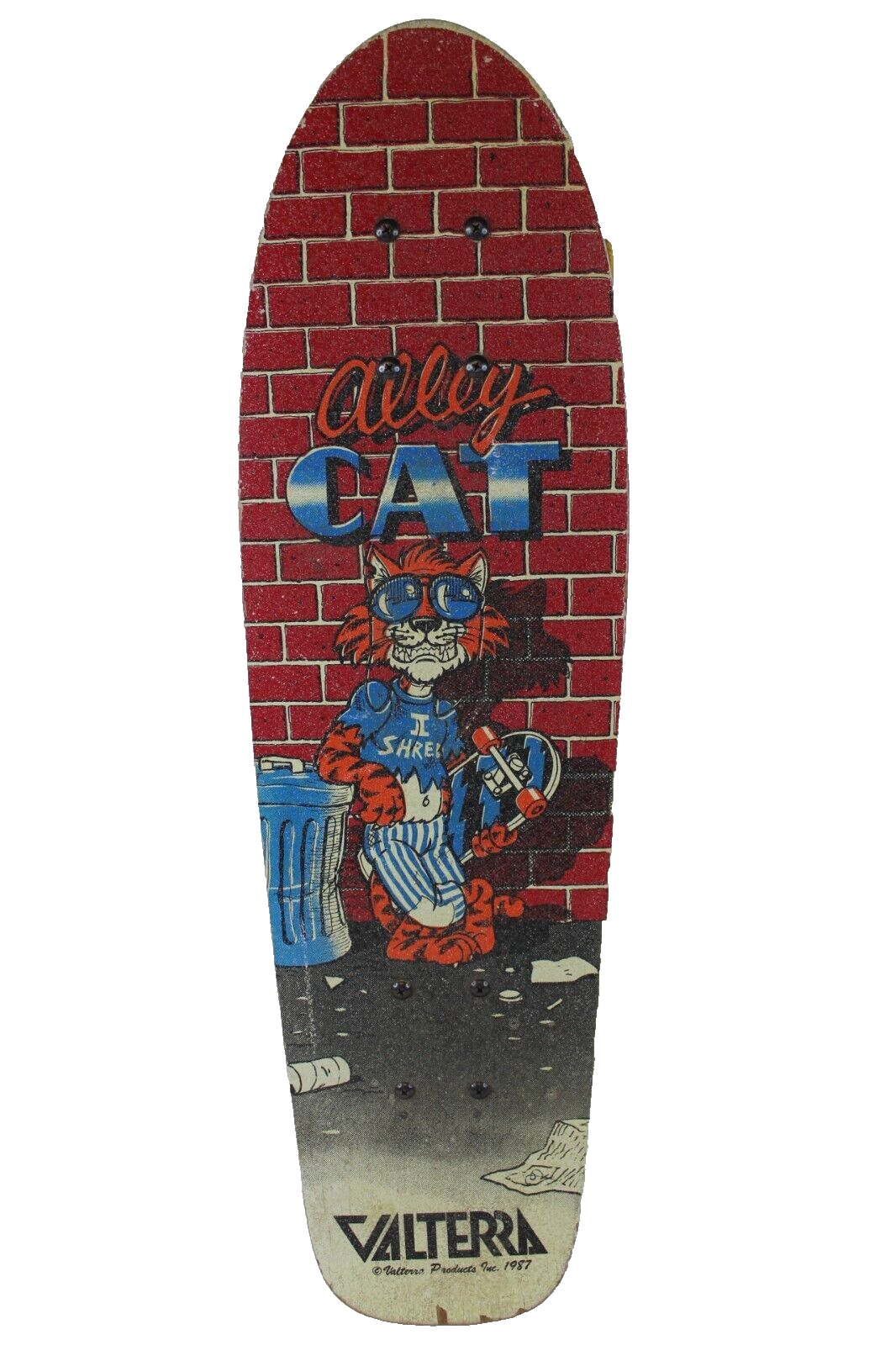 Vintage Valterra Alley Cat I Shred 1987 Skateboard with Trucks