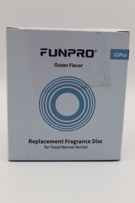 FUNPRO Replacement Fragrance Disc for Towel Warmer Bucket, Ocean Flavor, 12 pcs