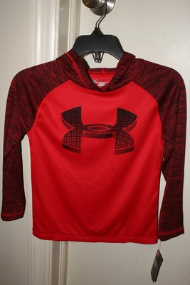 NWT Under Armour boys hoodie shirt  red  size 4