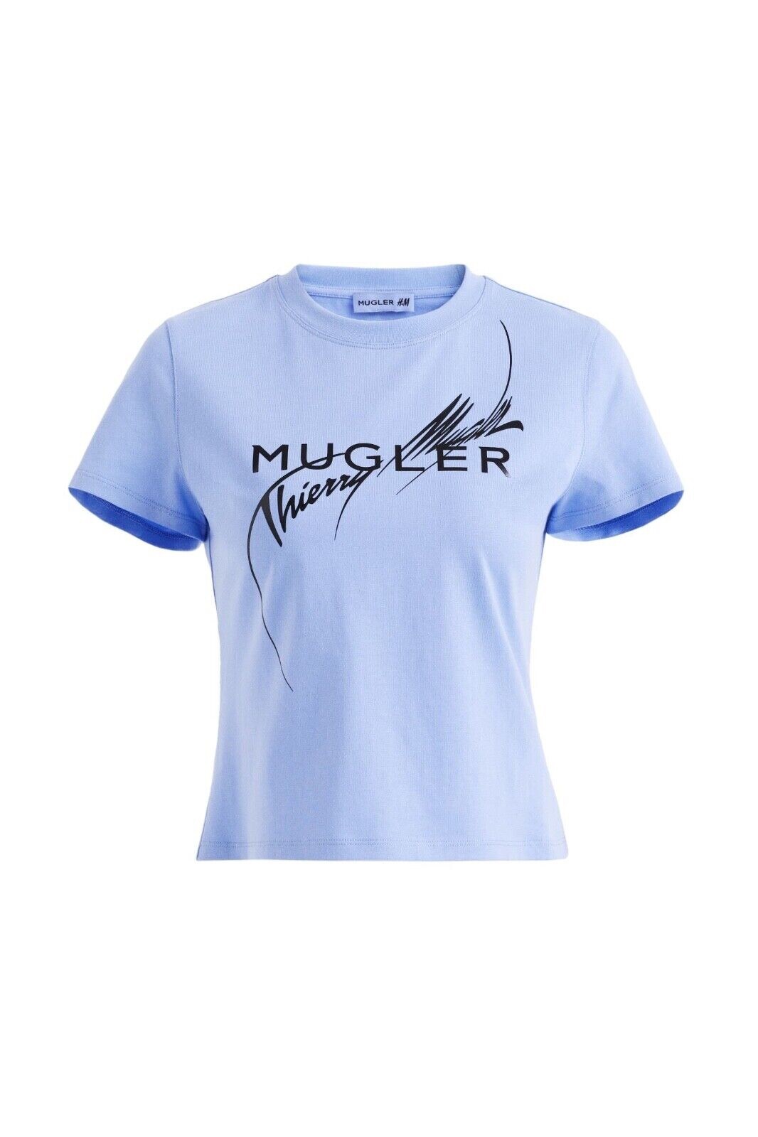 トップス MUGLER Star Blue t MUGLER x H&M Blue T- shirt signature Blue Mugler Tee with
