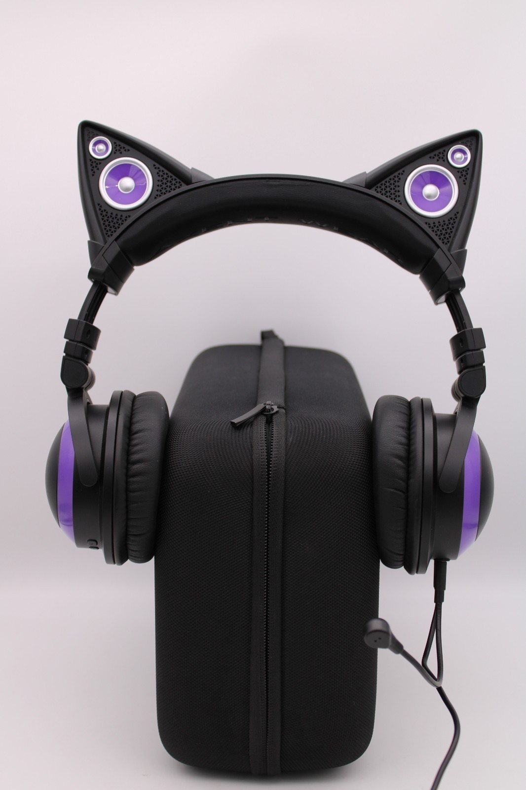 Brookstone Purple Cat Ear Headphones (Original Case, Mic