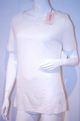 トップス laurel ESCADA LAUREL by Escada WHITE T-Shirt TOP ( 2 ) | eBay