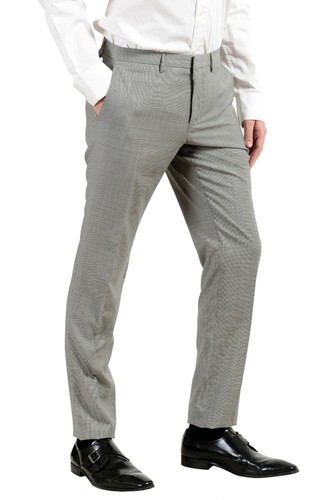 Pre-owned Hugo Boss "reymond/wenten" Men's 100% Wool Extra Slim Two Button Suit In Multicolor
