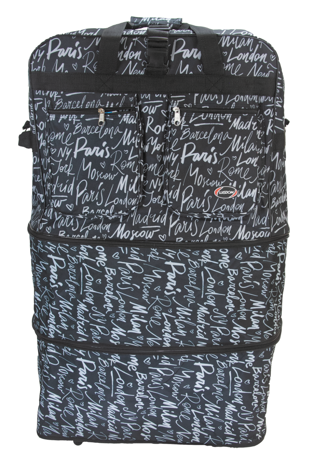 30"/36"/40" Expandable Rolling Duffel Bag Wheeled Spinner Suitcase Luggage     