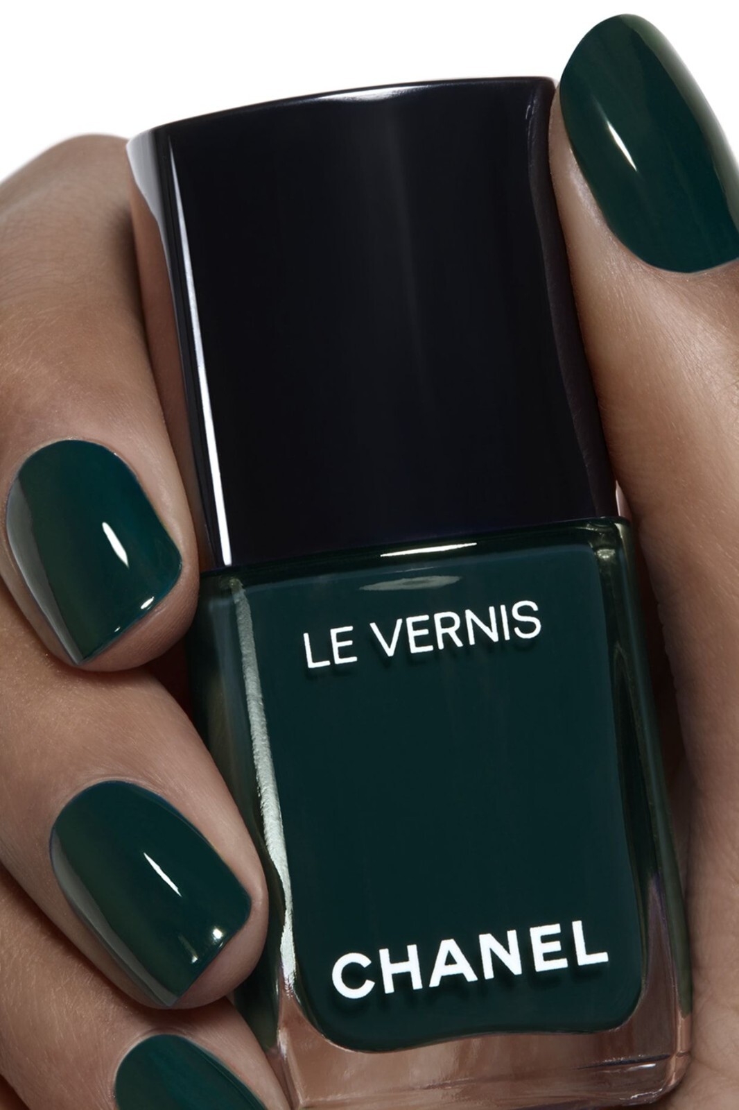 chanel dark green nail polish