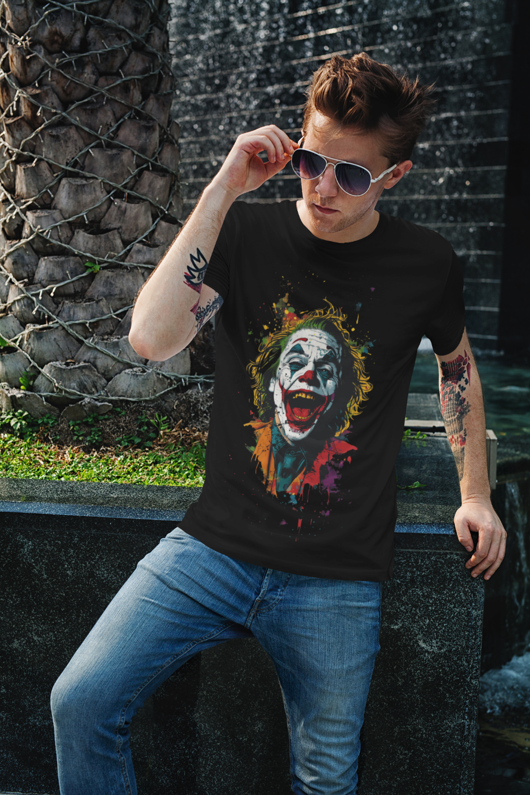 Joker Laughing T-Shirt Unisex Cotton TV Batman Superman Gotham Batmobile Sizes