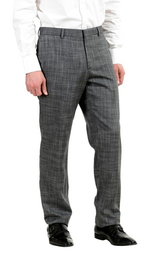 Pre-owned Hugo Boss "hutson4/gander1" Wool Multi-color Checkered Men's Suit Sz 42l 44r In Multicolor