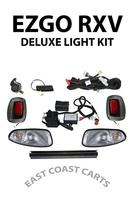 EZGO RXV SUPER DELUXE LIGHT KIT w/ TURN LIGHTS, BRAKE LIGHT, & HORN