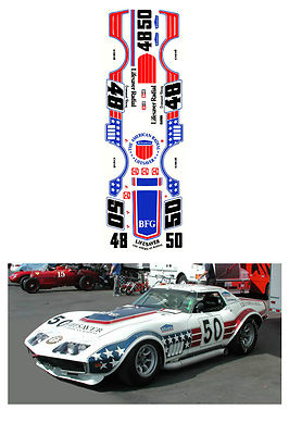 #48-50 Greenwood 1971 Corvette 1/64 scale DECAL AFX Tyco Lifelike Autoworld