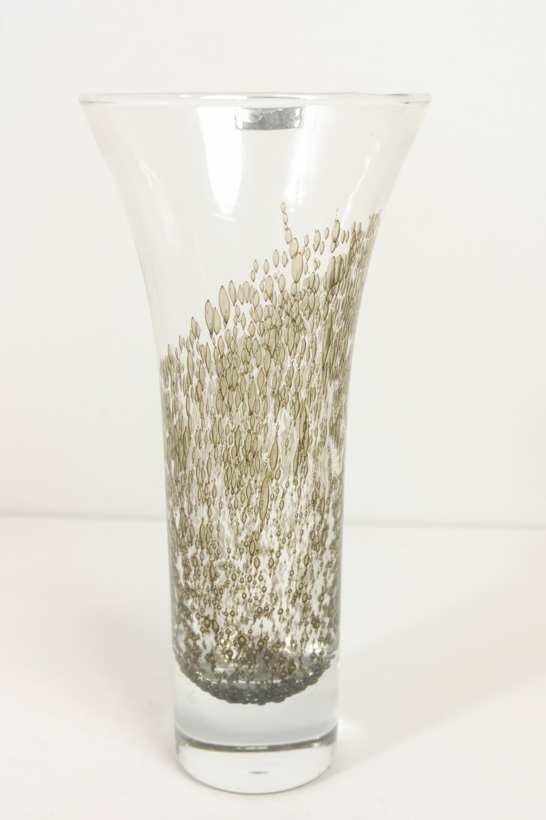 Björn Weckström Kanerva Heather MCM Fluted Art Glass Vase Nuutajärvi Finland LNC