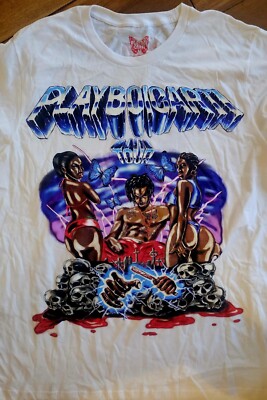 New 100% Authentic 2017  PLAYBOI CARTI SELF-TITLED ERA Tour AIRBRUSH Tee LARGE