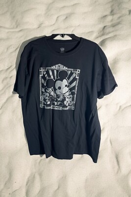 Funco Pop Mickey Mouse 90th Anniversary Tee Exclusive Shirt XL Steamboat Willie
