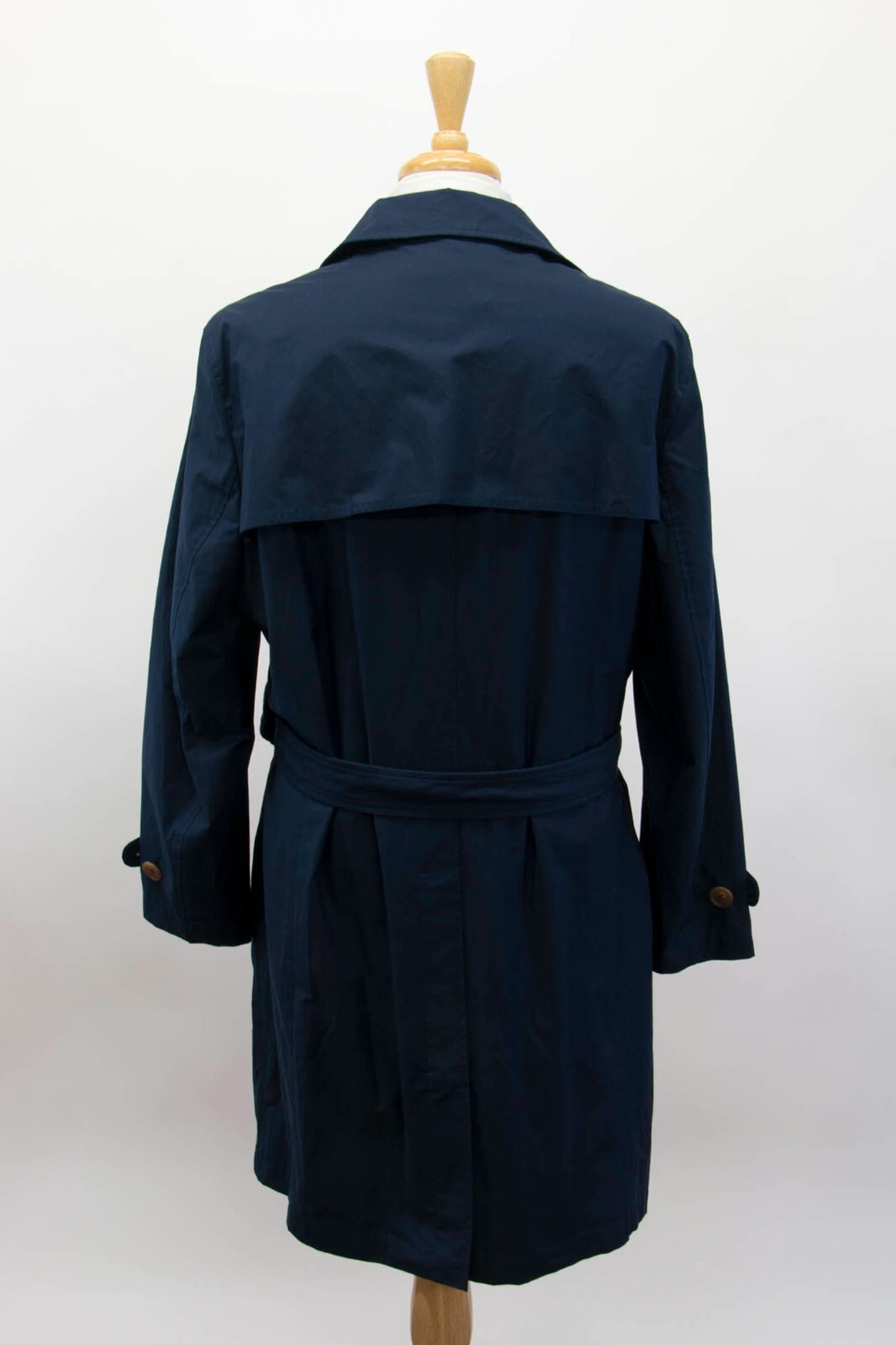 Pre-owned Brunello Cucinelli Nwt$4295  Men Db Trench Coat W/belt+logo Engraved Buttons A248 In Blue