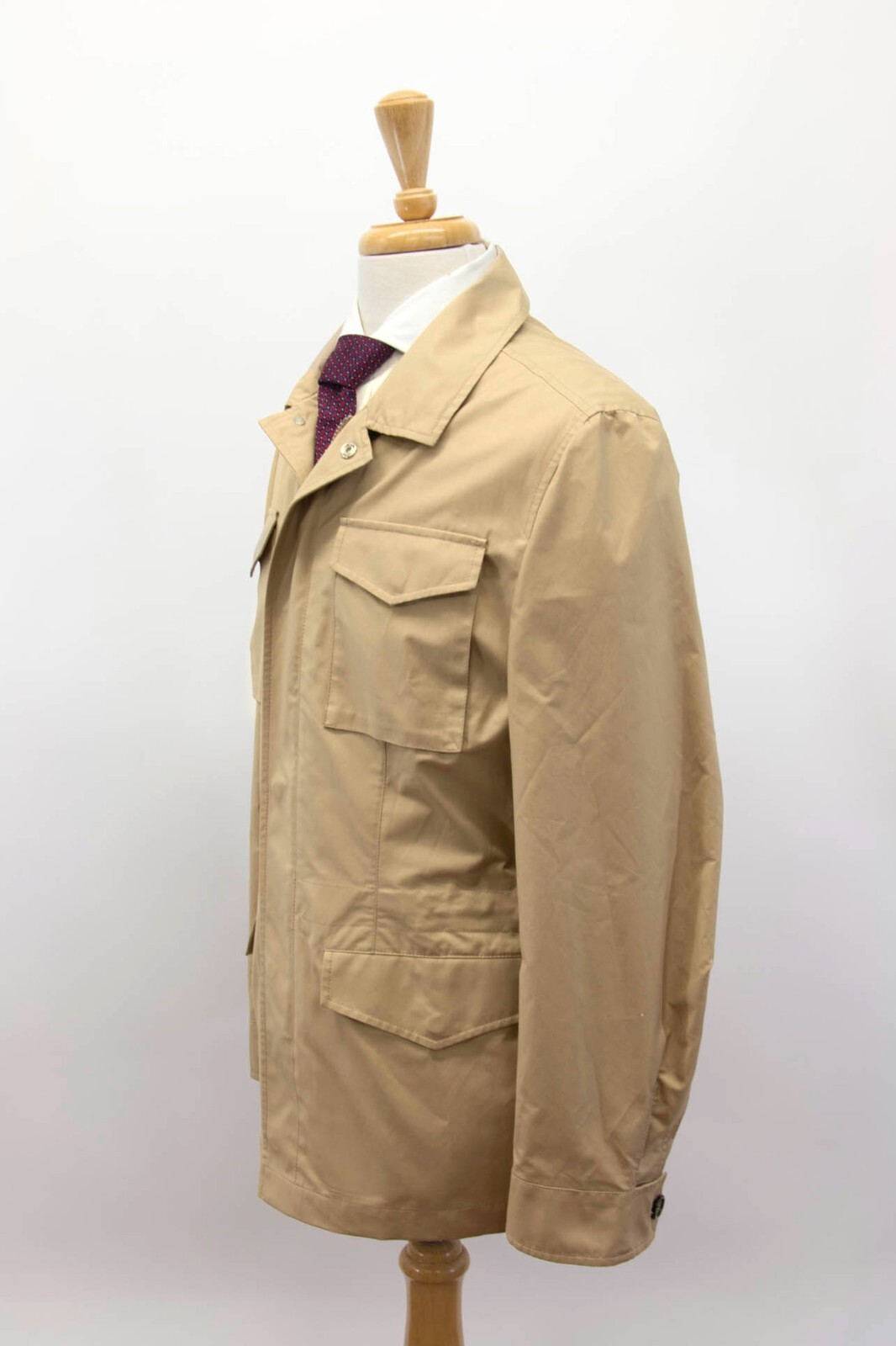 Pre-owned Brunello Cucinelli Nwt$3995  Men's Utility Jacket W/logo Engraved Hardware A248 In Beige
