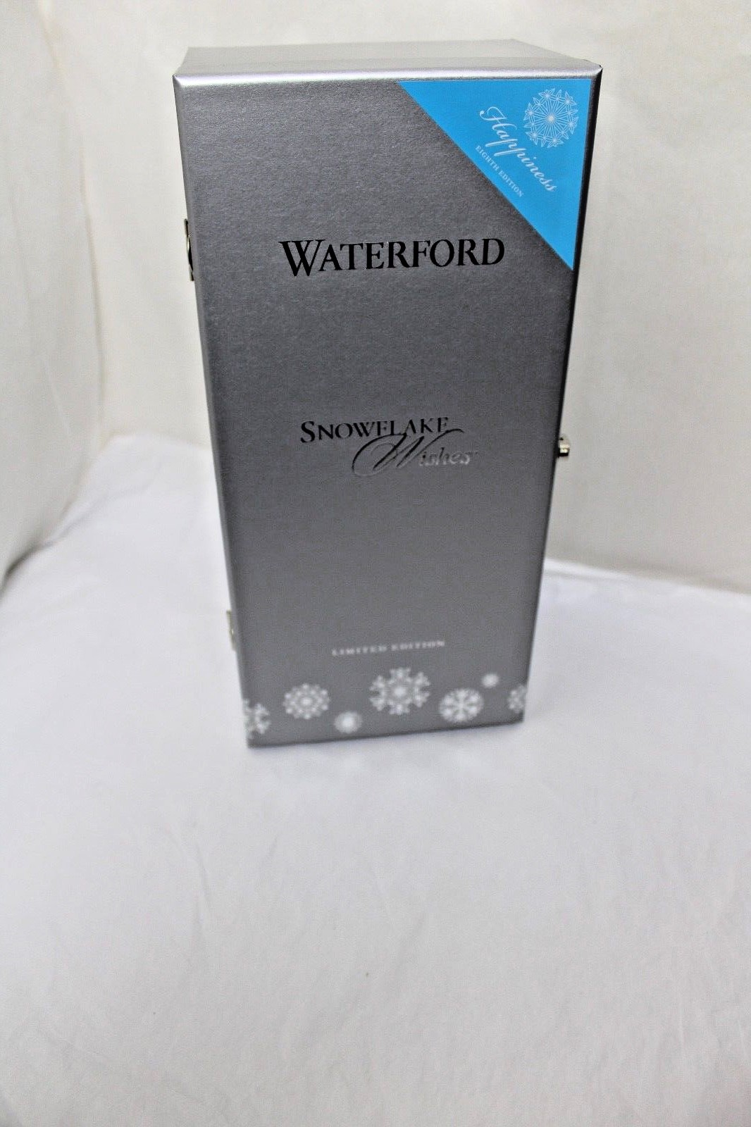 Waterford Crystal Snowflake Wishes Aqua Happiness Flute 8th Edition NIB *