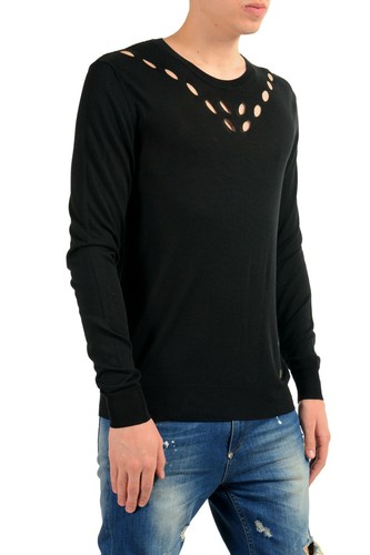 VERSACE VERSACE COLLECTION HERREN RUNDHALSAUSSCHNITT SCHWARZ PULLOVER GRÖSSE M L XL 2XL