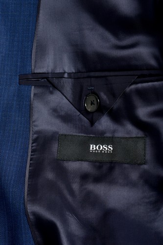 Pre-owned Hugo Boss "phoenix/madisen" Men's 100% Wool Blue Comfort Fit Two Button Suit
