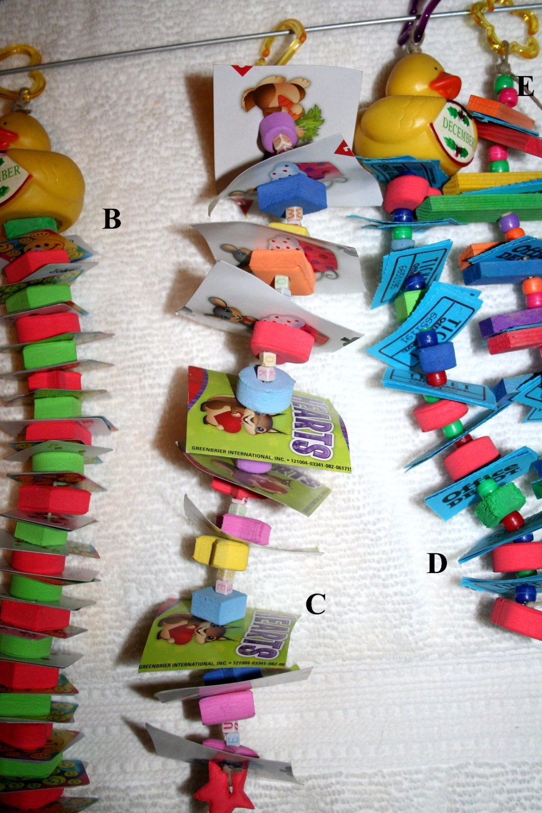 PICK 3 Bird Cage Toy, Colorful, Lot of 3 Toys, Small / Medium Parrot*USA Seller*