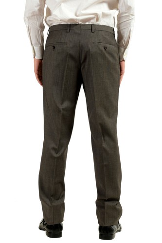 Pre-owned Hugo Boss "the Grand1/central1us" Men's 100% Wool Dark Brown Two Button Suit