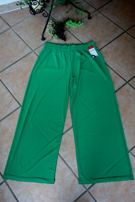 MAGNA Marlene Hose 52 54 NEU brasil grün Stretch weites Bein LAGENLOOK