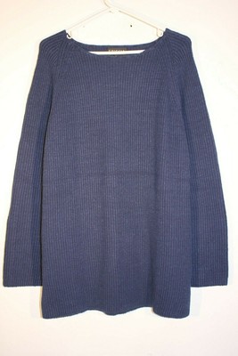EPISCIA - DARK BLUE SWEATER, KNITTED, HEAVY - WOMEN'S SIZE L (NEW)